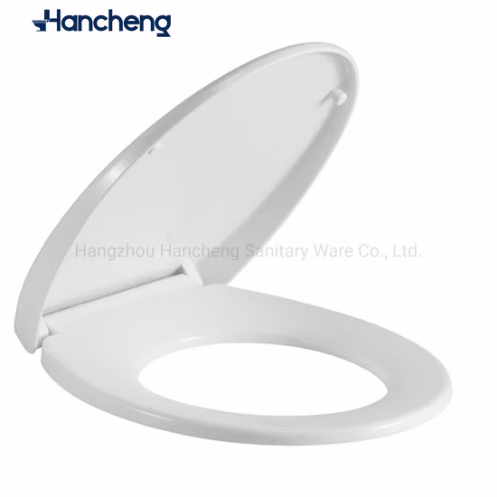 Asiento de inodoro de cierre suave Asiento de inodoro de liberación rápida, bisagras ajustables, asiento de inodoro ovalado estándar