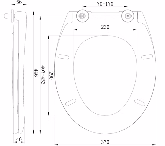 Cubierta de la bisagra de la urea del asiento del inodoro de la familia del cierre suave lavable del proveedor de China